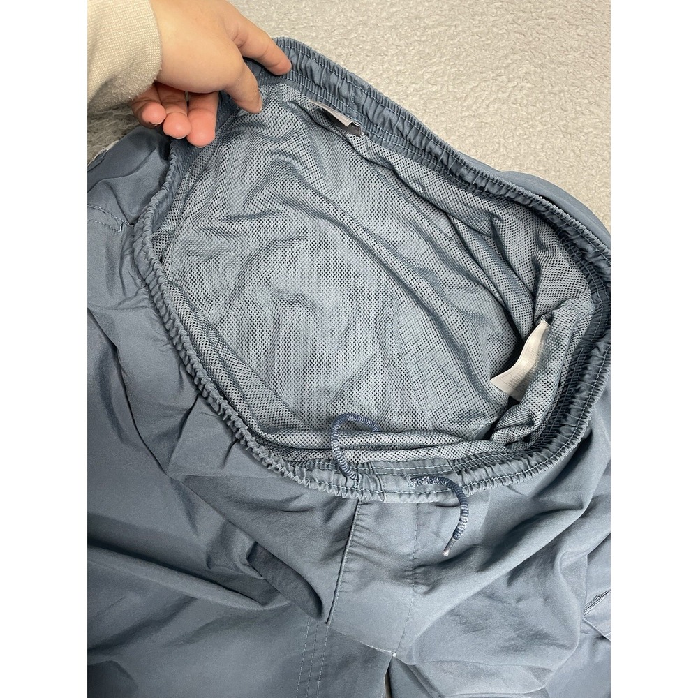 Vintage Y2K Nike Cargo Swimming Trunk Shorts Mens Large Light Blue Corner Swoosh - Picture 6 of 10